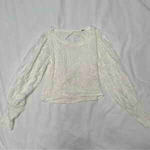 Free People white lacy blouse
